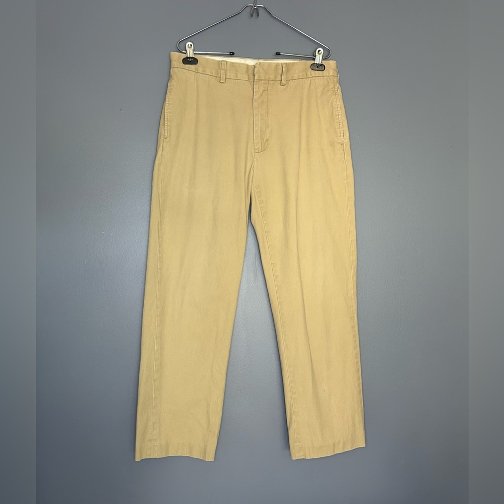 Polo Golf Vintage Ralph Lauren Chino Pants Men 34X29‎ Flat Front Trouser Khaki